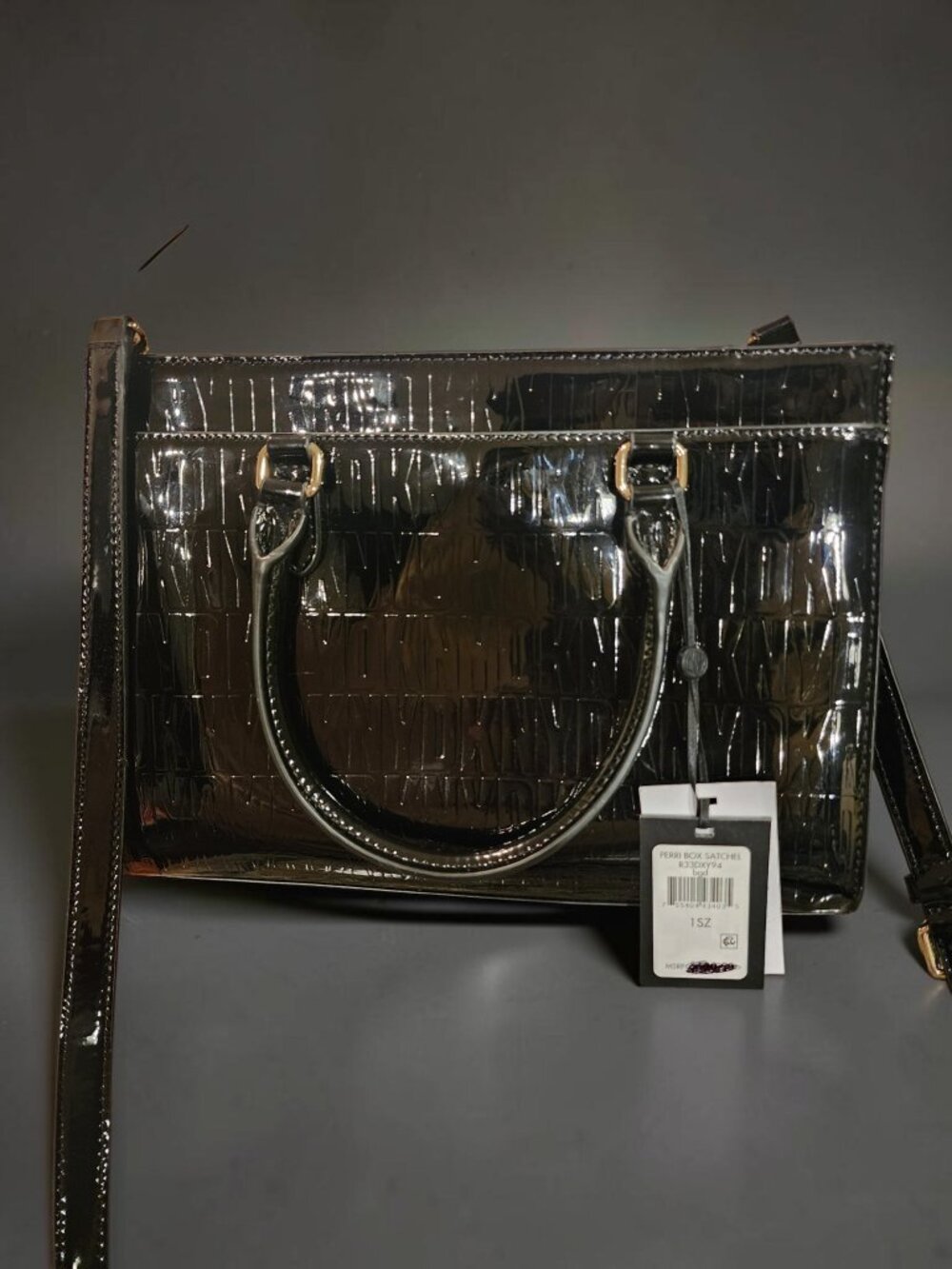 DKNY Perri Box Satchel – Patent Black – NWT - Picture 12 of 16